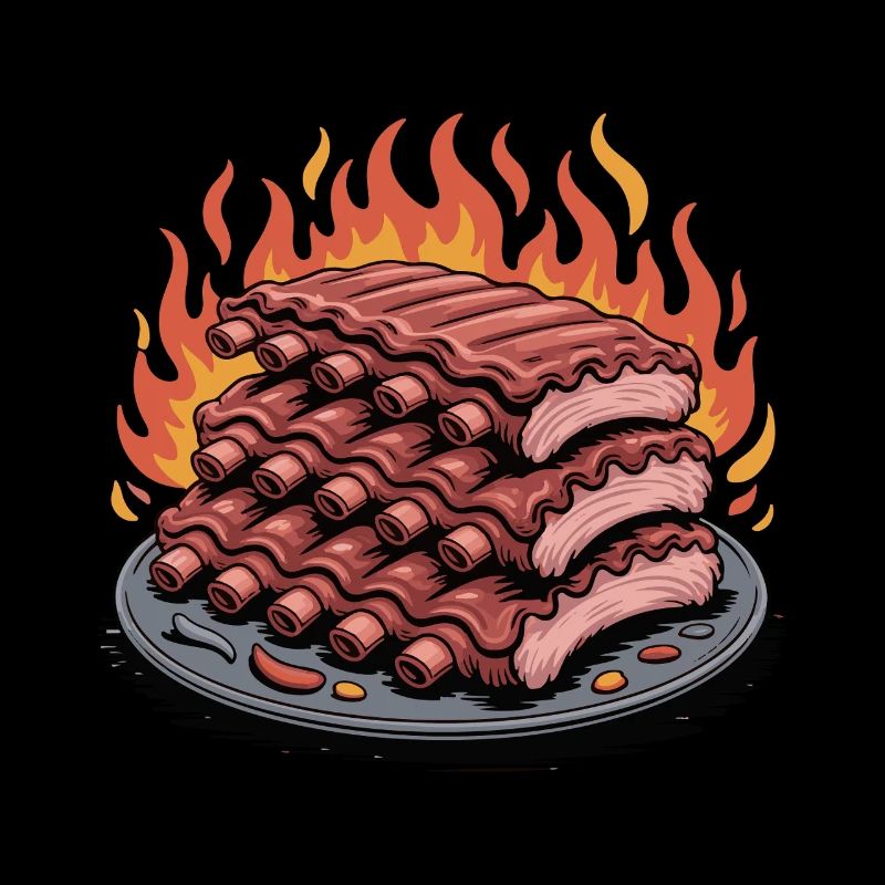 Feuergegrillte Rippchen Platte