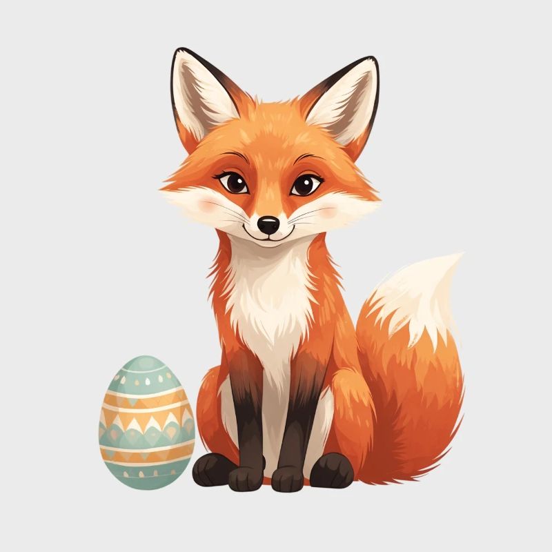 Easter fox with soft style
