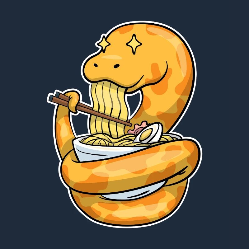 King python eating ramen