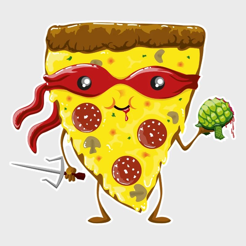 Ninja Pizza eats turtle