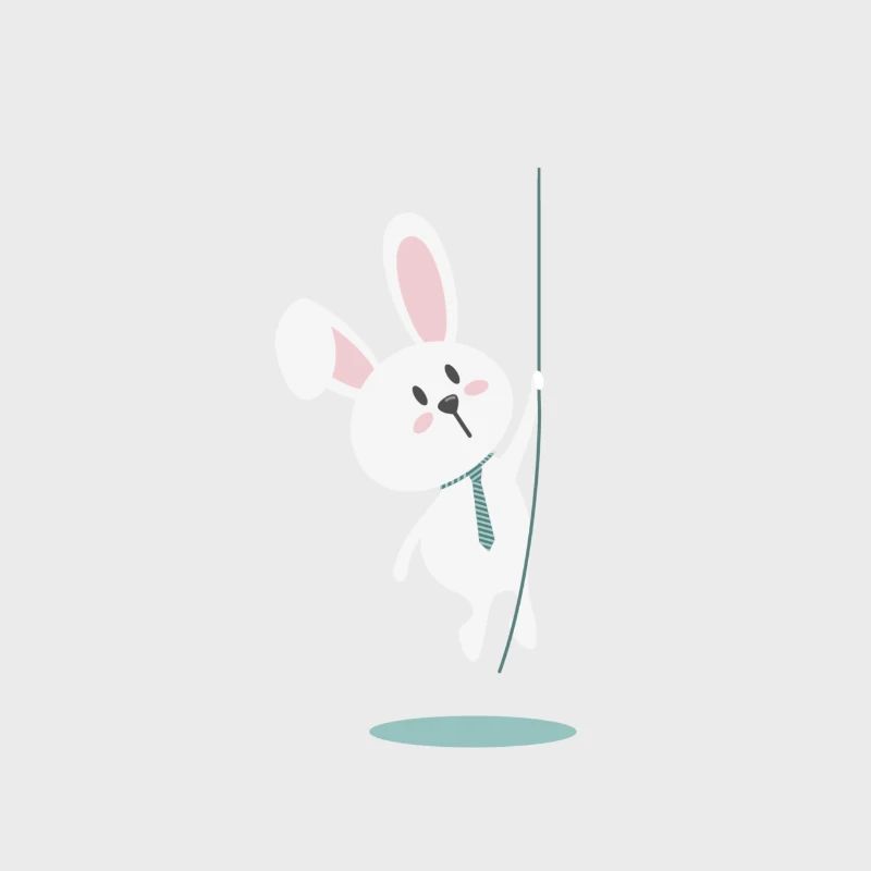 Mignon lapin de Pâques avec cravate – Design de lapin