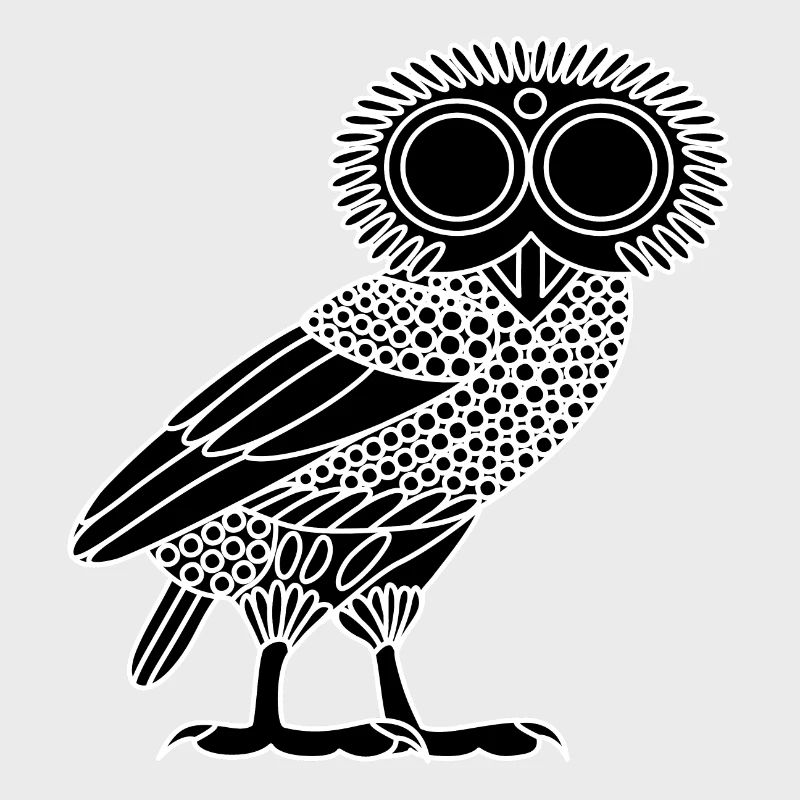 Eule der Athene [Schwarz (nur Eule)]