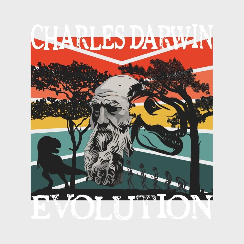 Charles Darwin Evolution textile Geschenkidee