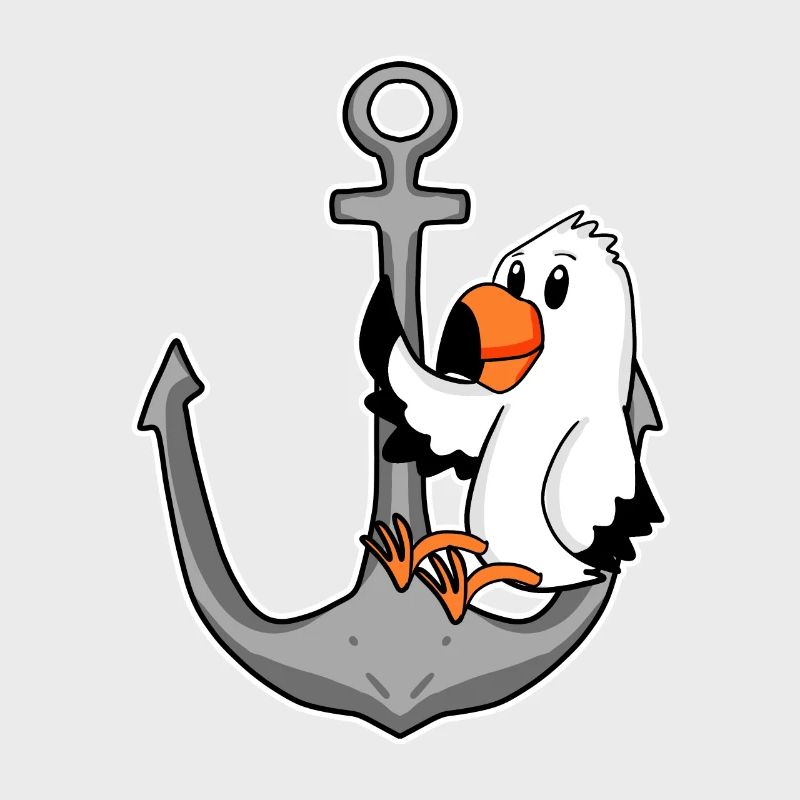 Anker und Möwe