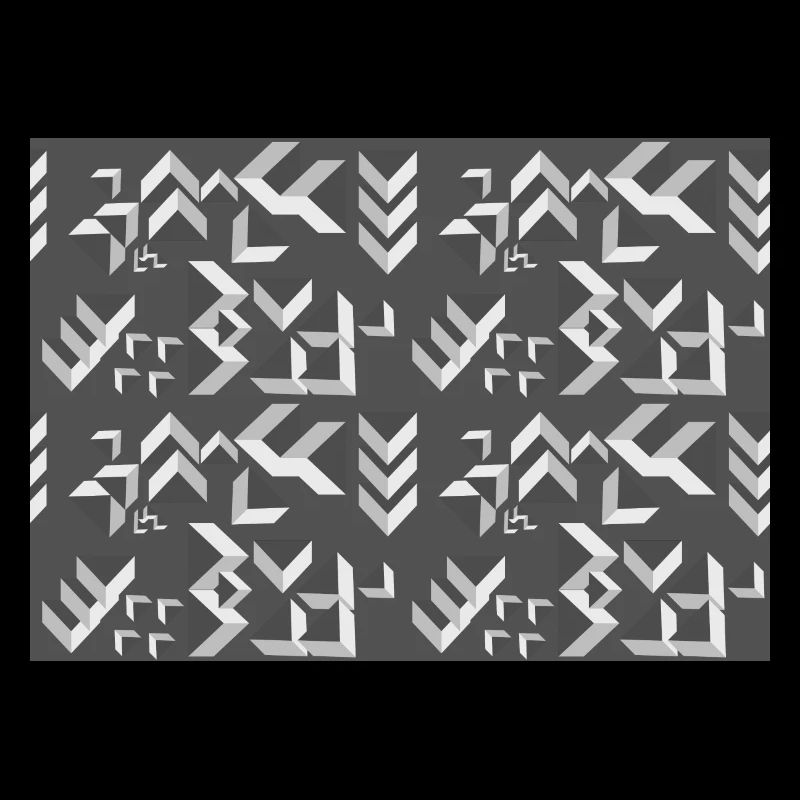 Deco pattern triangles grey-white