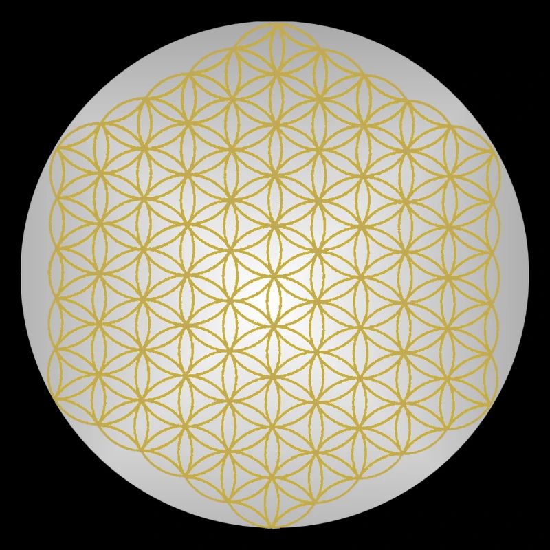 Blume des Lebens Gold - 5. Dimension - Mandala