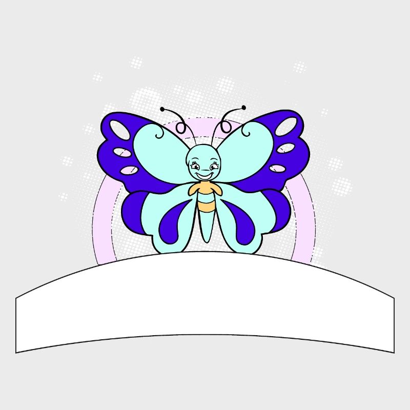 Papillon coloré avec champ d’écriture