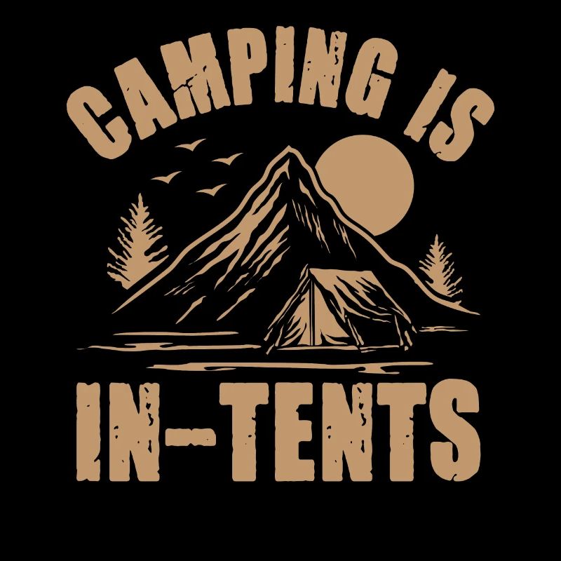 Le camping est dans des tentes Nature Print