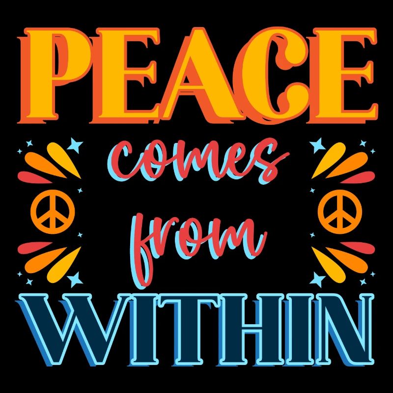 Frieden kommt von innen Farbdesign