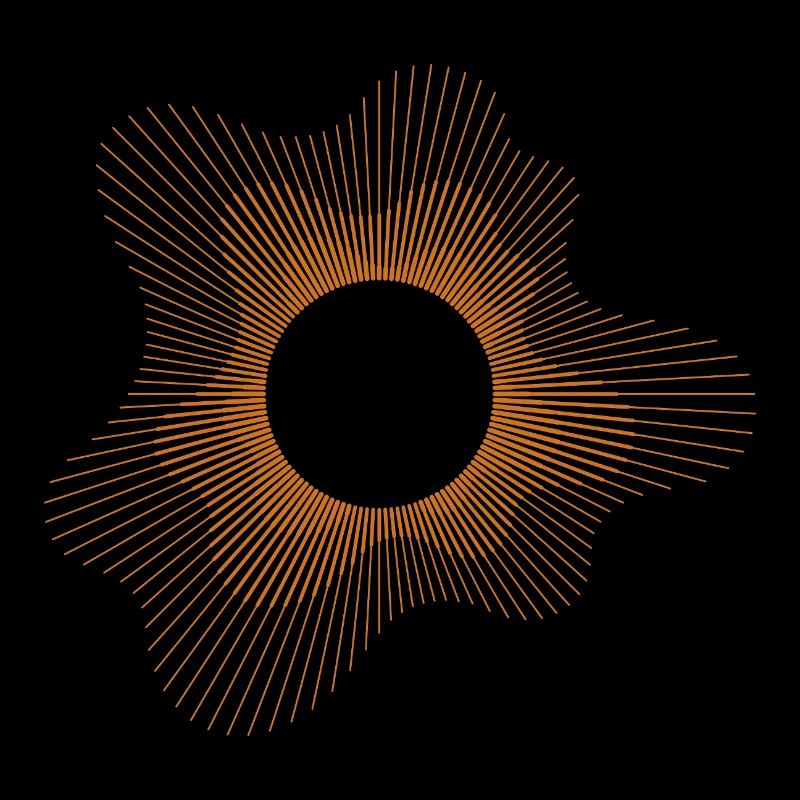 Geometrisches Design der Sonnenfinsternis