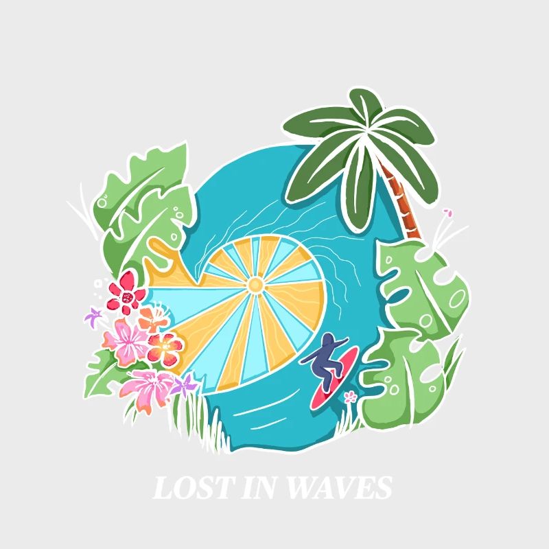 Perdu dans les vagues - Conception de vibrations de surf tropicales