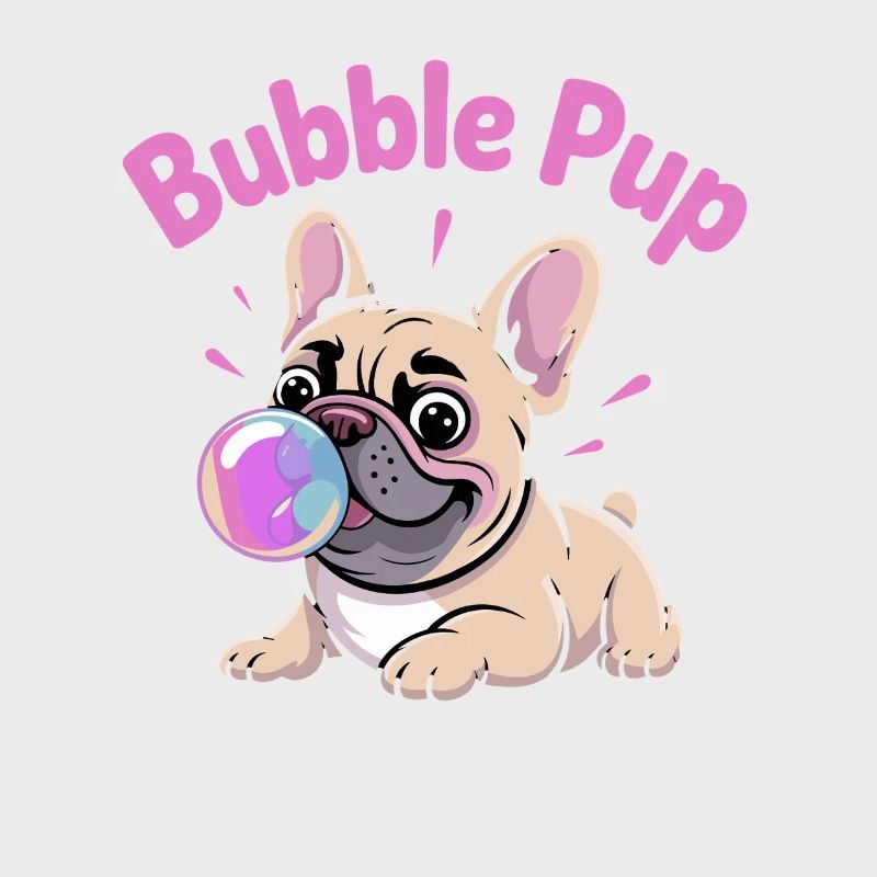 Bubble Pup Bouledogue Français avec bulle de savon