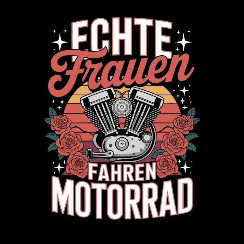 Real Women Riding Motorcycle Vintage Style Engine