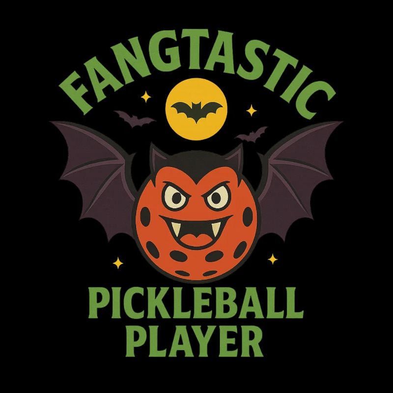 Fangtastic Pickleball Halloween Motiv