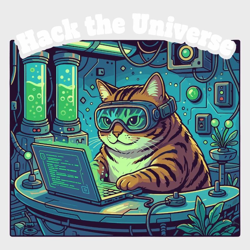 Chat hacker dans l’univers