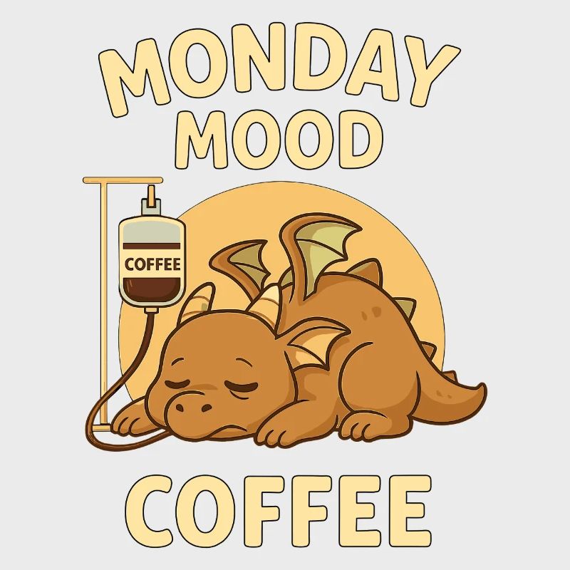 Müder Drache Montag & Kaffee