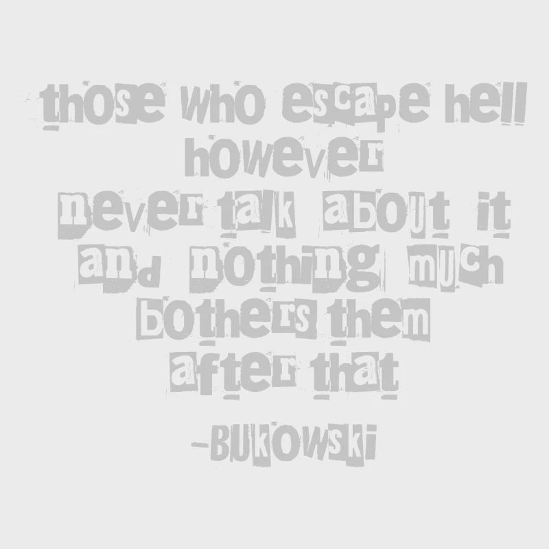 Typographie des citations usées de Bukowski