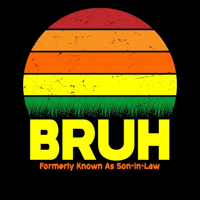 Bruh Retro Sunset Logo