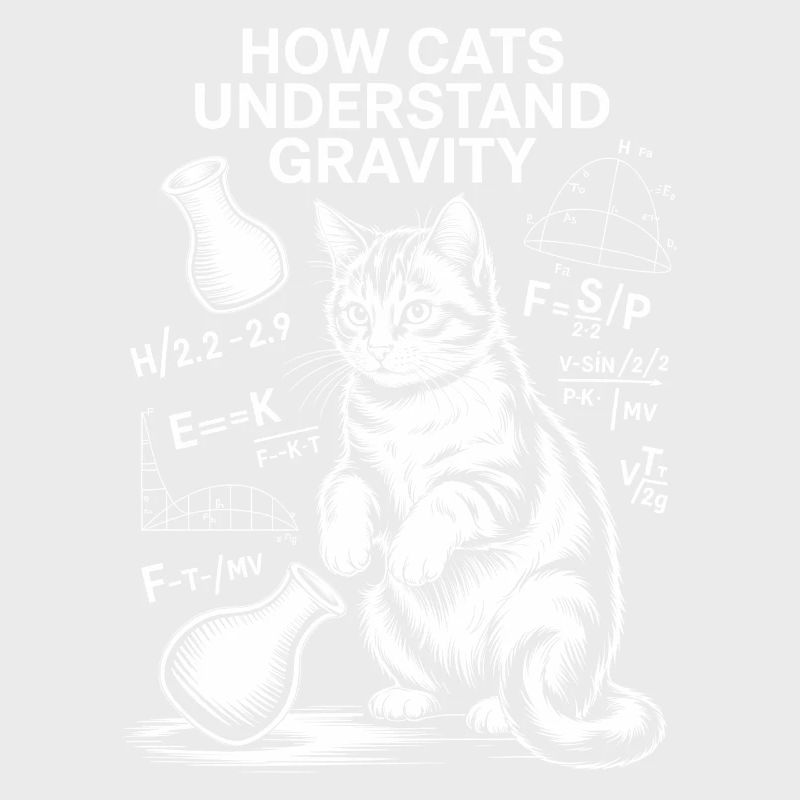 Dictions de chats de physique Blague de maths Cadeau de physique