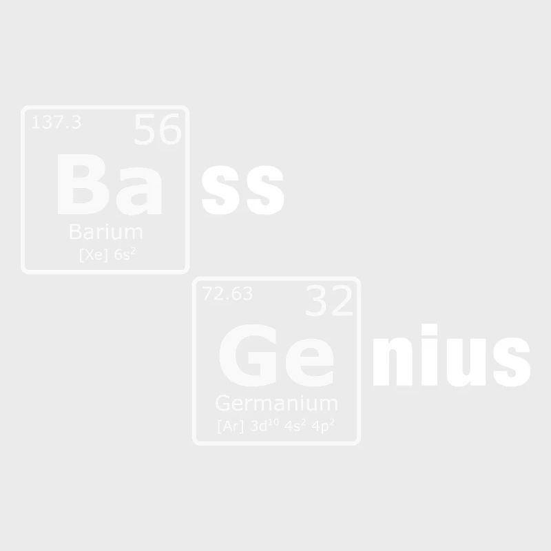 Bass Genius Periodic Table PSE Elements Nerd