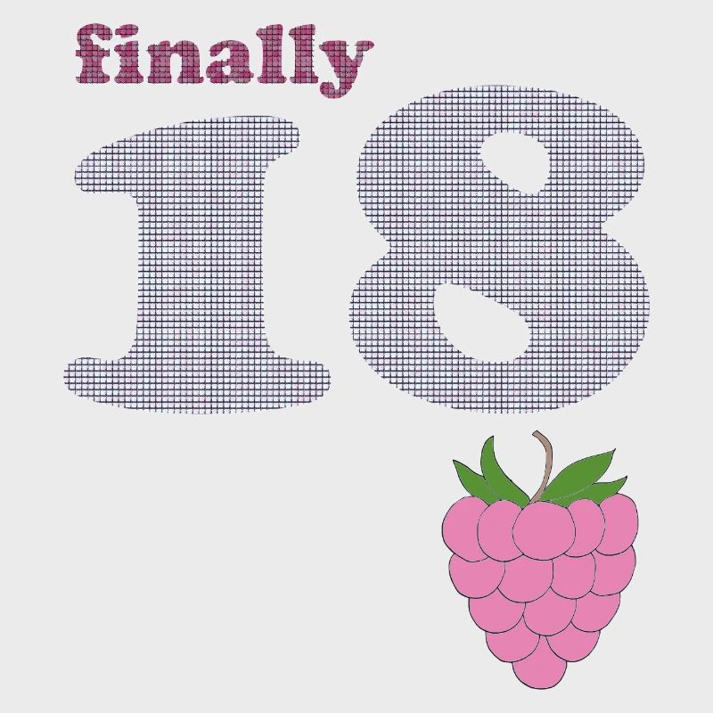 Endlich 18 – Beeren Plaid Design