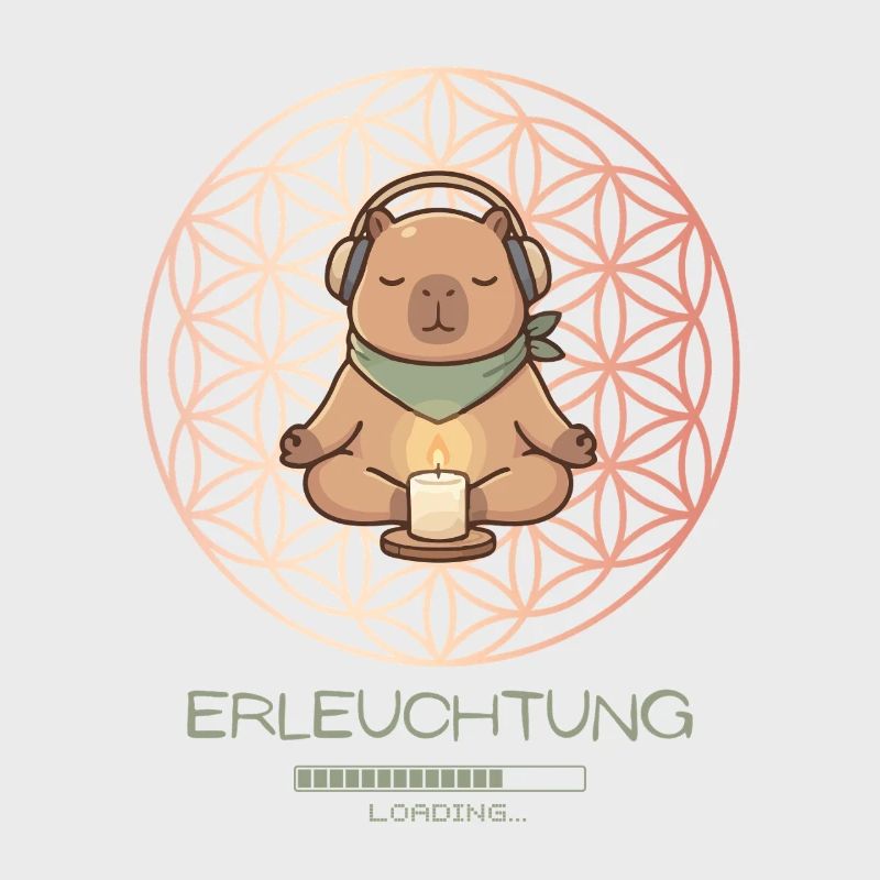 Enlightenment loading – Funny Capybara Yoga Gift