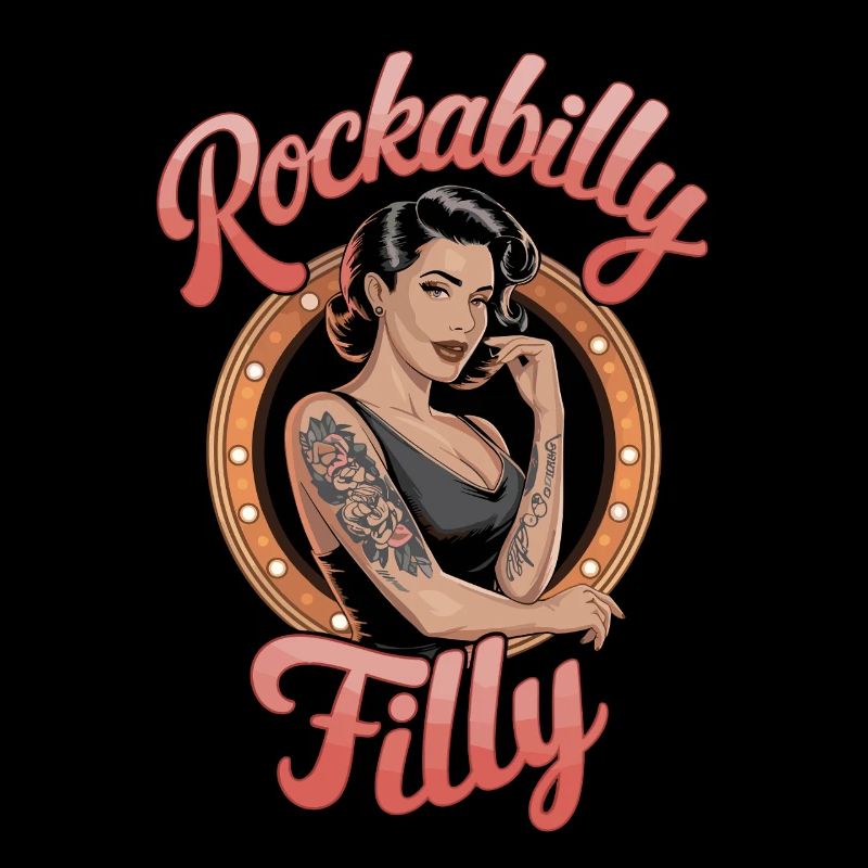 Rockabilly Filly - Retro Pin-up Kunst mit Stil