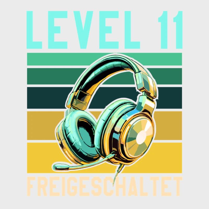11. Geburtstag Junge Mädchen Gamer Level 11