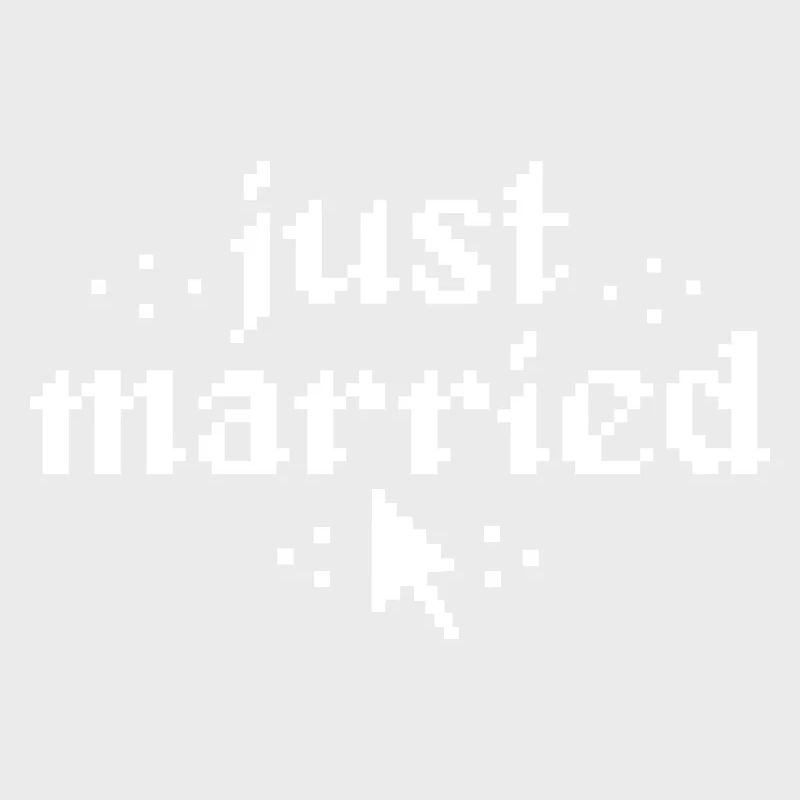 Just Married Pixel Mouse Pointer Wedding Gift