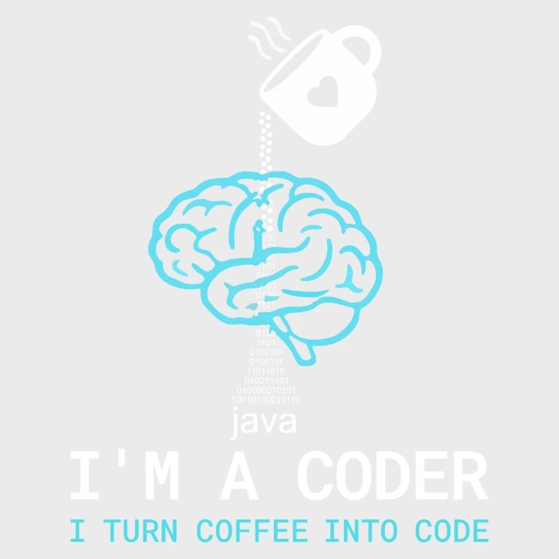Coder T-Shirt: Coffee into Code – Nerdy Programmie