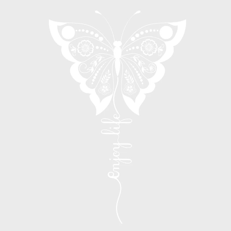 Papillon floral Script