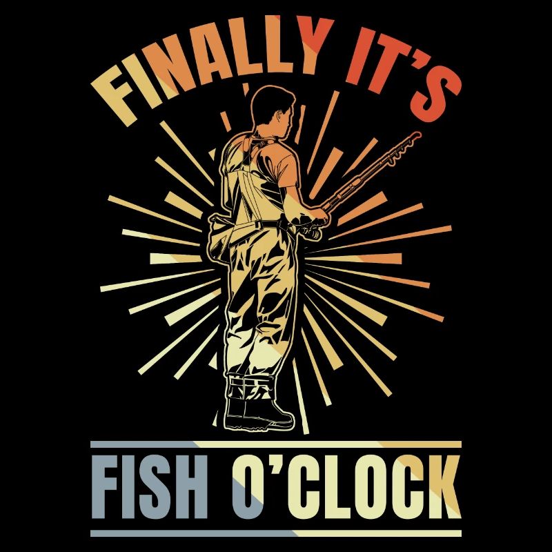 Endlich ist es Fisch Uhr