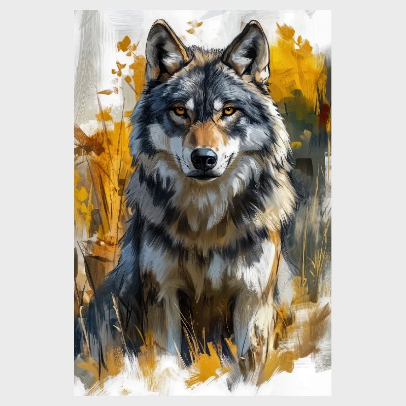 Illustration eines Wolfes