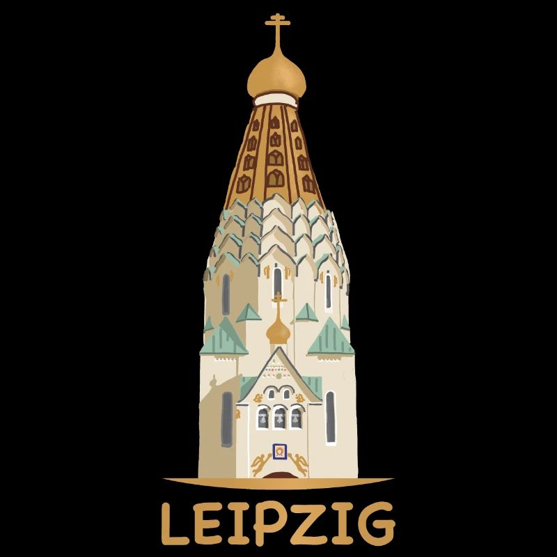 Leipzig, Russische Gedächtniskirche, Zeichnung