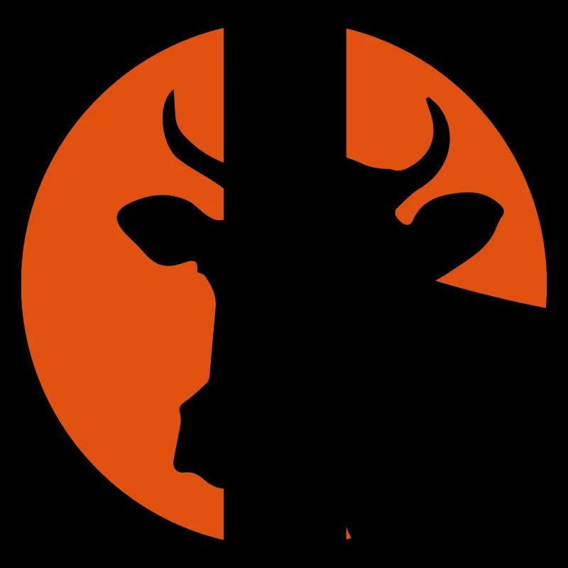 Tête de vache au clair de lune