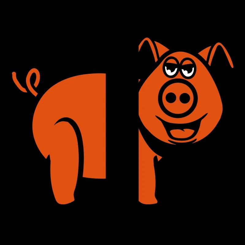 Cochon stupide drôle