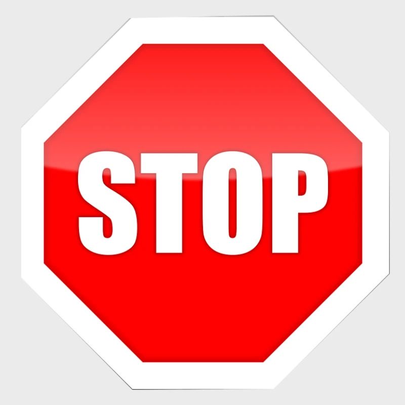 Impression graphique de plaque STOP rouge
