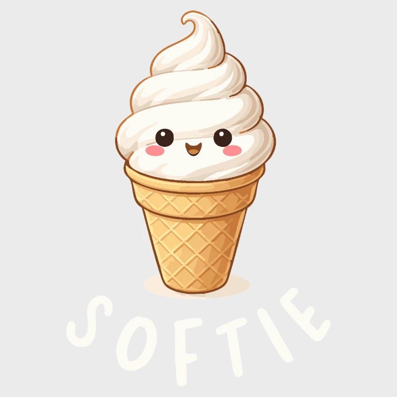 Softie. Softeis Liebe Eiscreme Statement