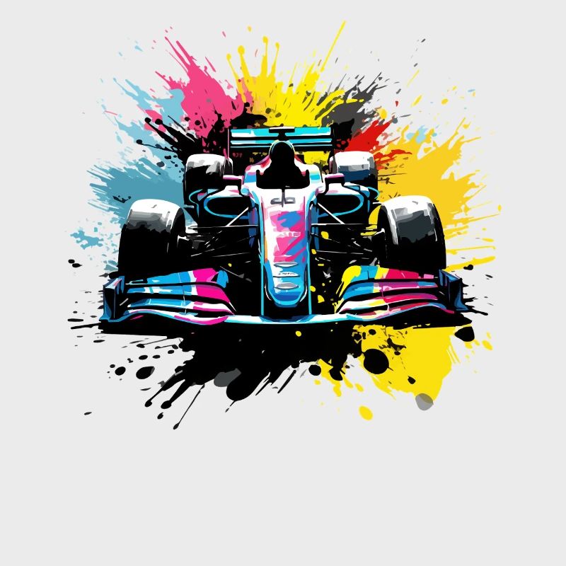 Pilote de course de voitures de course colorées à l’écran