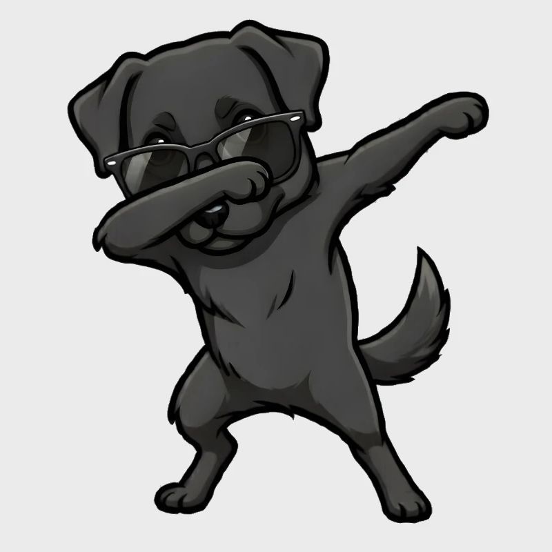 Dabbing Labrador Retriever