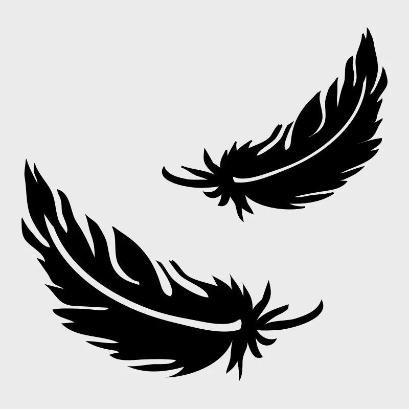 Zwei fliegende Federn