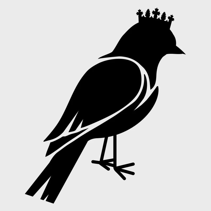 Vogel mit Krone