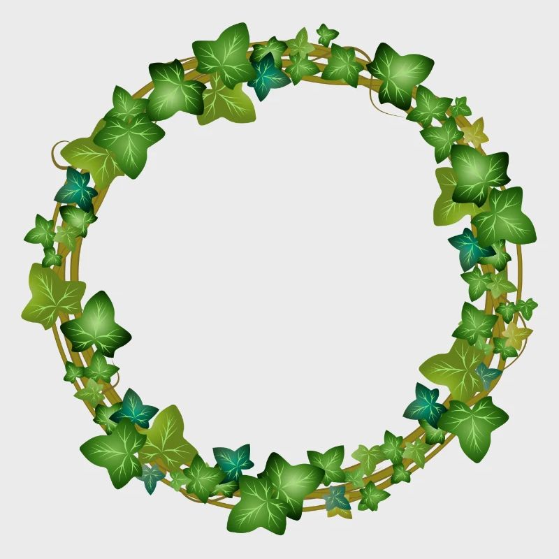 dekorativer Efeu Kranz oder Efeu Rahmen