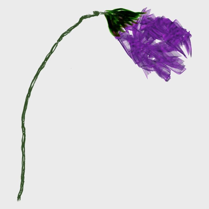 Fleur de violette à surface abstraite