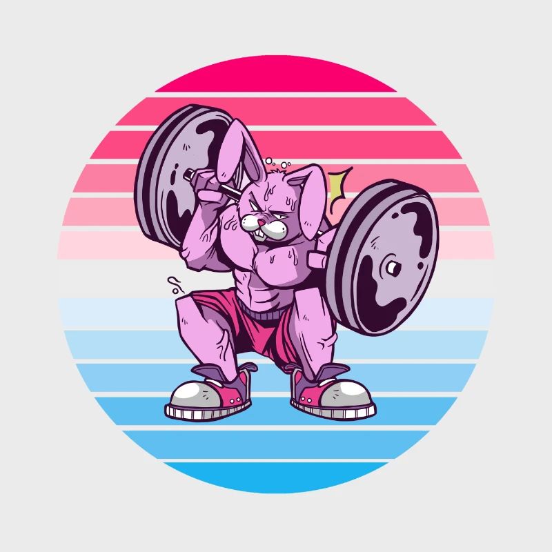 Conception de bodybuilder de lapin