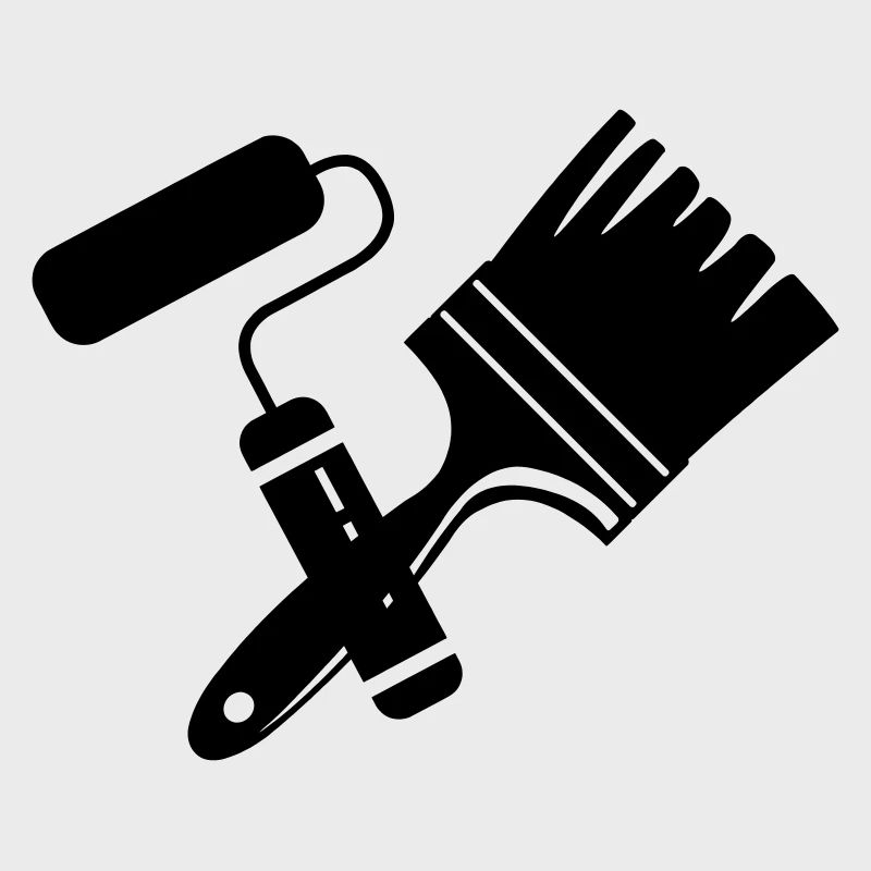 Tool Painter Walze und Pinsel Logo