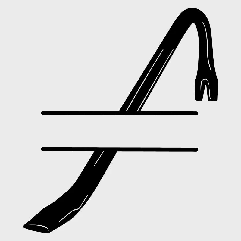 Einbruchslogo Brechstange oder Brechstange