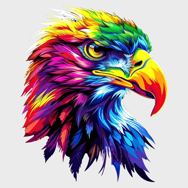 Eagle Pop Art Bright Colors Golden Eagle White-tailed Eagle