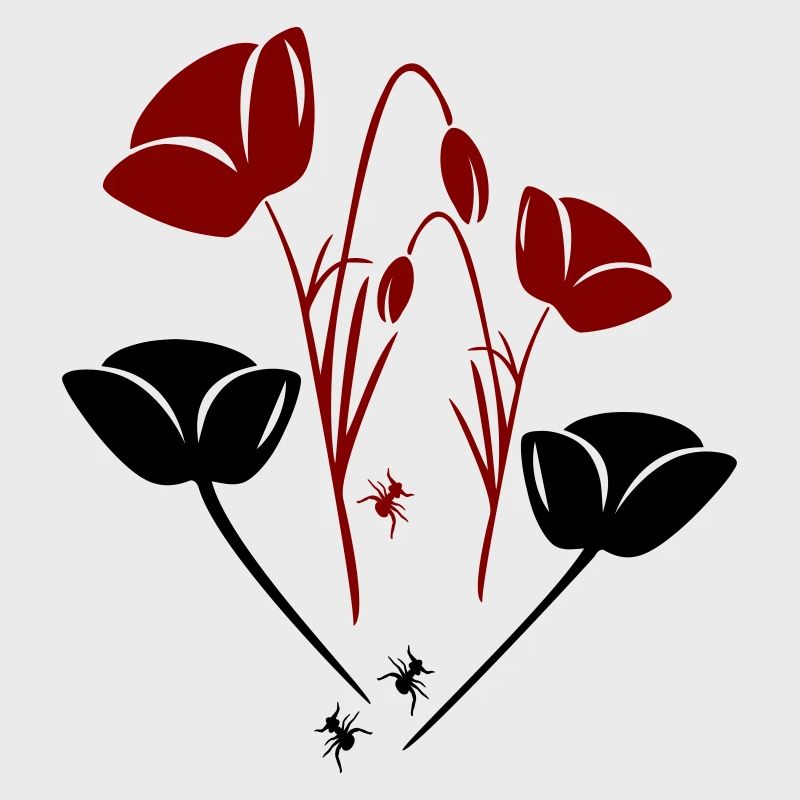 Tulipes avec fourmis