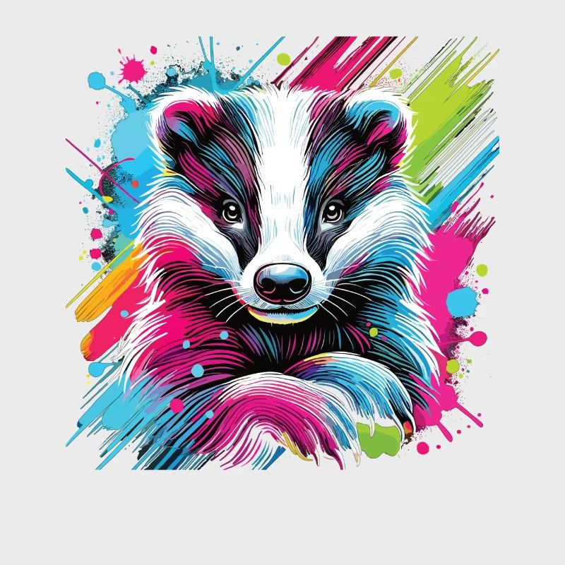 Neon Badger Splash Art